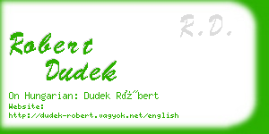 robert dudek business card
